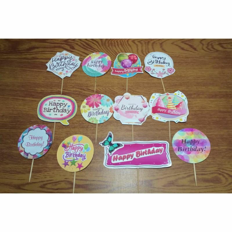 

Toppercake hiasankue ulangtahun birthday set isi12pcs