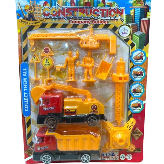 MAINAN ANAK CONSTRUCTION TRUK/ TRUK LENGKAP/ TRUK KONTRUKSI/ PENGANGKUT ALAT BERAT