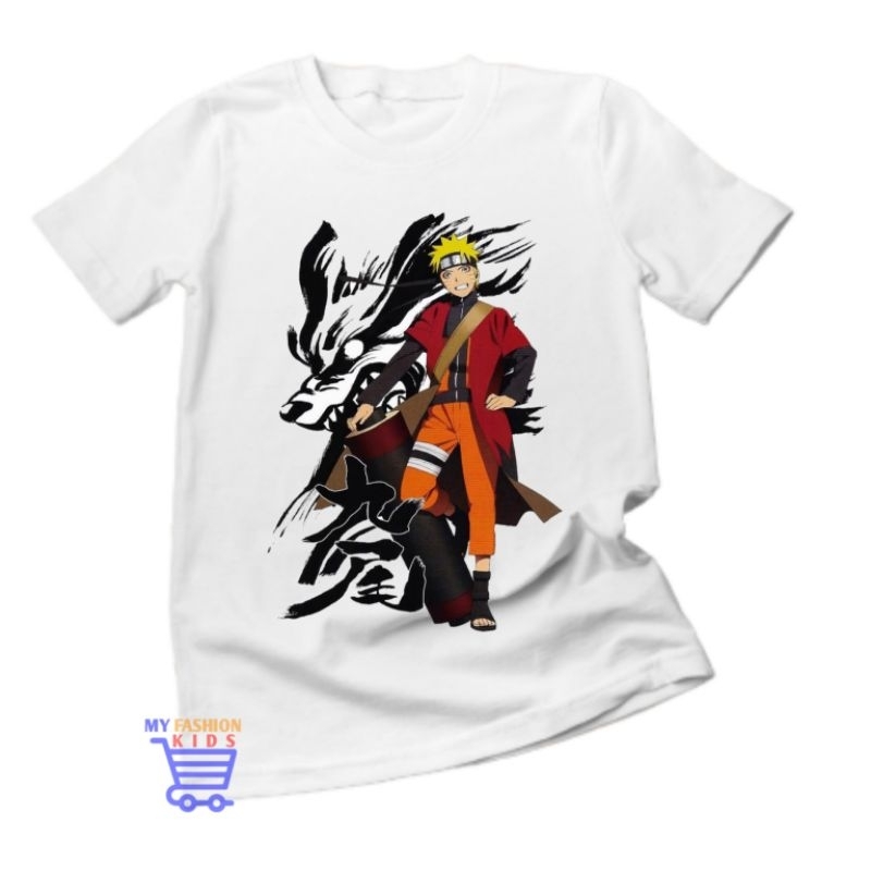 Kaos Anak Custom Gambar Uzumaki Naruto Baju Kartun Anak Terbaru Bahan Premium