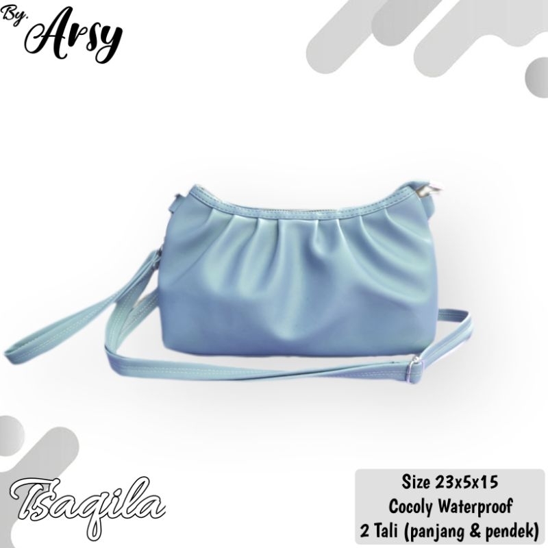 Tsaqila bag by Arsy/tas selempang wanita/pouch wanita/dompet wanita/tas selempang 2 tali waterproof/multifungsi/tas selempang slempang bahu slingbag sling bag wanita chocoly polos tas wanita selempang wanita