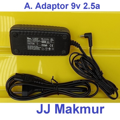 Adaptor TV DVD portable 9v 3A jack 3.5mm - Adapter charger dvd portabel 9 volt 3 ampere