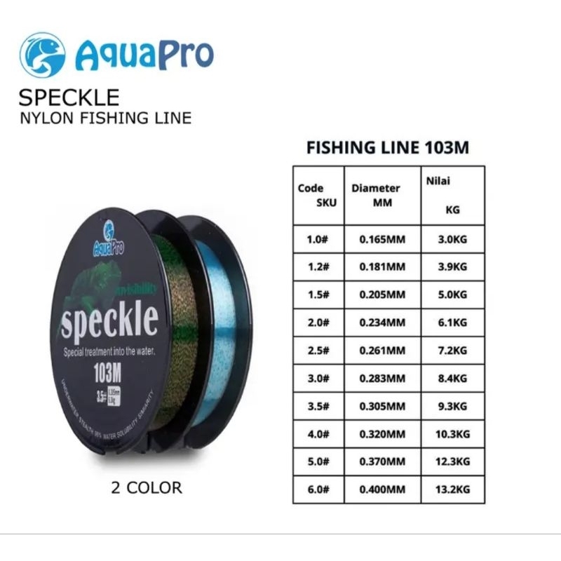 Senar Pancing Speckle 103m Original (Aquapro)