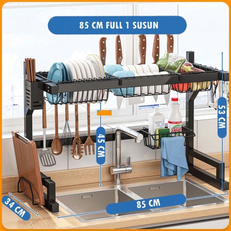 Rak piring wastafel 85 cm rak wastafel cuci piring