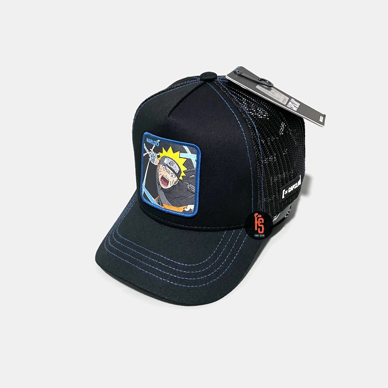 TOPI ORIGINAL CAPSLAB TRUCKER TONAL NARUTO BLACK BLUE