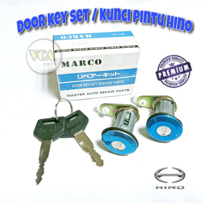 DOOR KEY SET/KUNCI PINTU HINO 1SET (2P) KIRI &amp; KANAN.