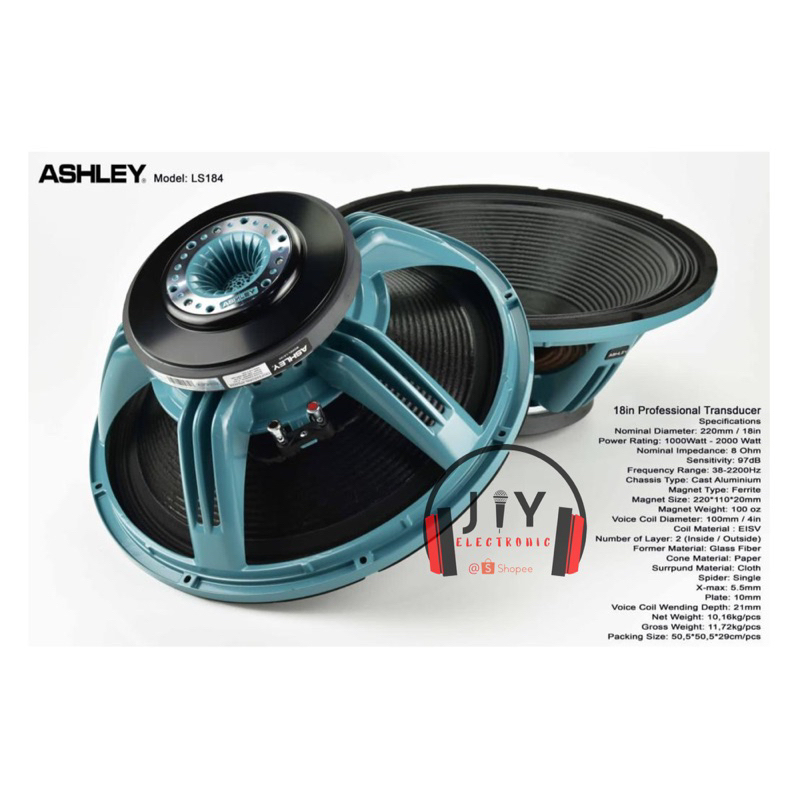 Speaker Ashley 18 inch Transducer LS184 LS-184 LS 184 Original