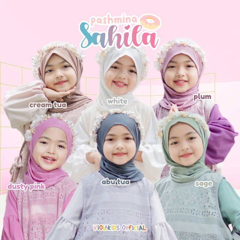 PASTAN SAHILA VIOLAKIDS | JILBAB ANAK PEREMPUAN |PASHMINA INSTAN
