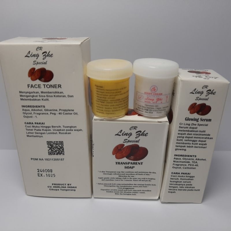 PAKET CREAM LING ZHI ORIGINAL GLOWING