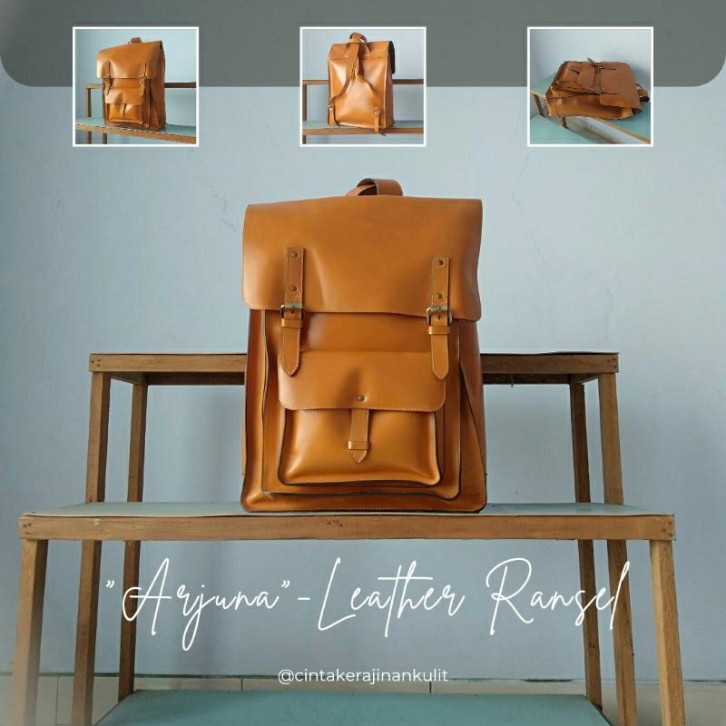 Arjuna - Leather Ransel / Ransel Kulit