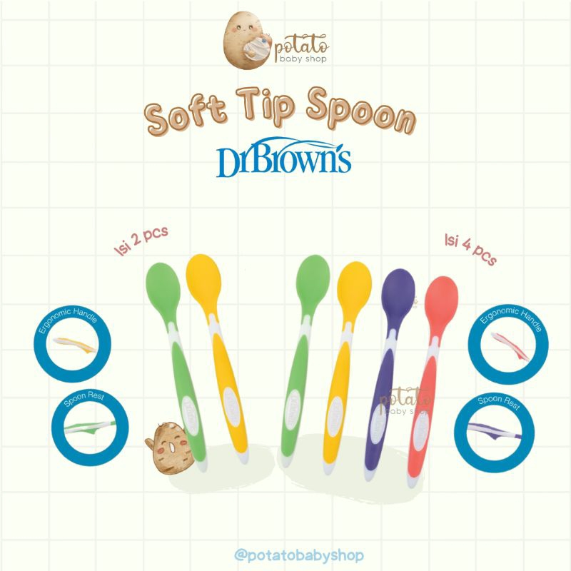 Dr Brown’s Soft Tip Spoon isi 2pcs / 4pcs