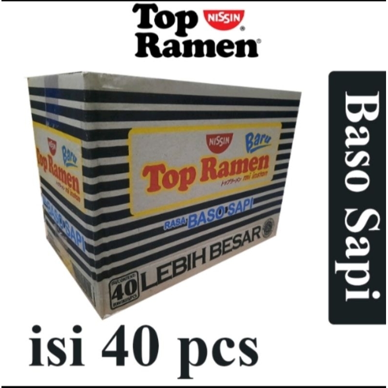 

Nissin mi top ramen rasa baso sapi dan baso pedas 1 dus isi 40 pcs