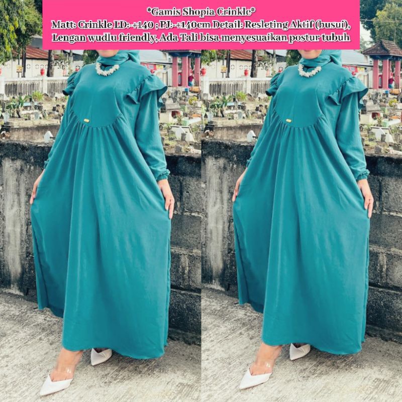 Gamis Crinkle Shopia / Gamis Crinkle Tali / Gamis Crinkle Premium / Gamis Crinkle Murah / Gamis Crinkle Terbaru / Gamis Crinkle Airflow / Gamis Crinkle Import