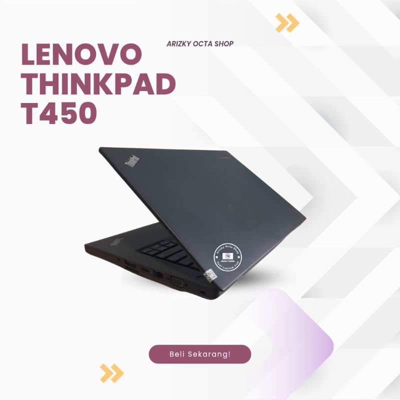 Lenovo ThinkPad T450 Core i5 Ram 4/8GB SSD 128GB harga super sale obral siap pakai