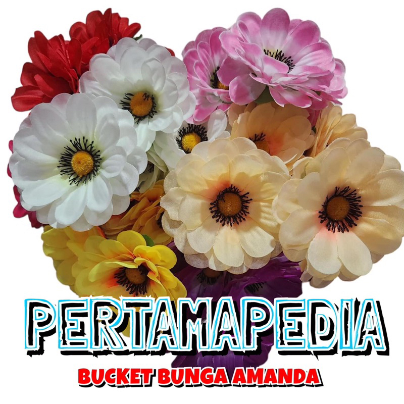 Bouquet Bunga Amanda X6/ Bunga Plastik/ Rumput Plastik/ Daun Plastik/ Daun Rambat/ Dekorasi/ Rumah/ 