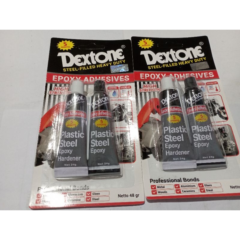 

LEM PLASTIK STEEL DEXTONE 5mnt 48gr/EPOXY ADHESIVES/LEM BESI 5MENIT