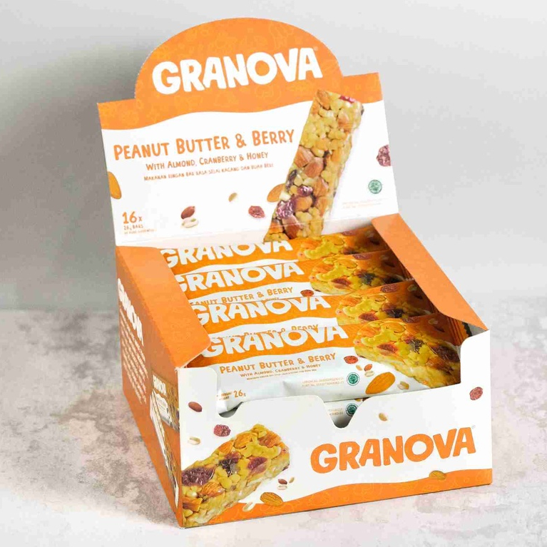 Granola Bar Peanut Butter &amp; Berry by Granova - Snack Anak, Healthy Snack, Halal