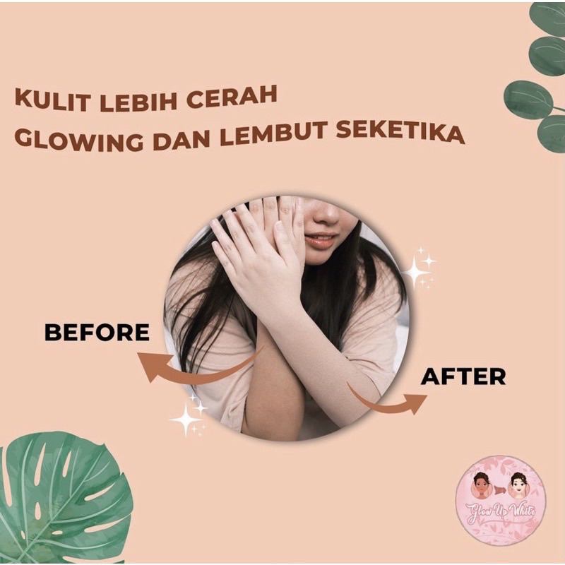 pemutih badan & muka glow up cocok untuk pria & wanita