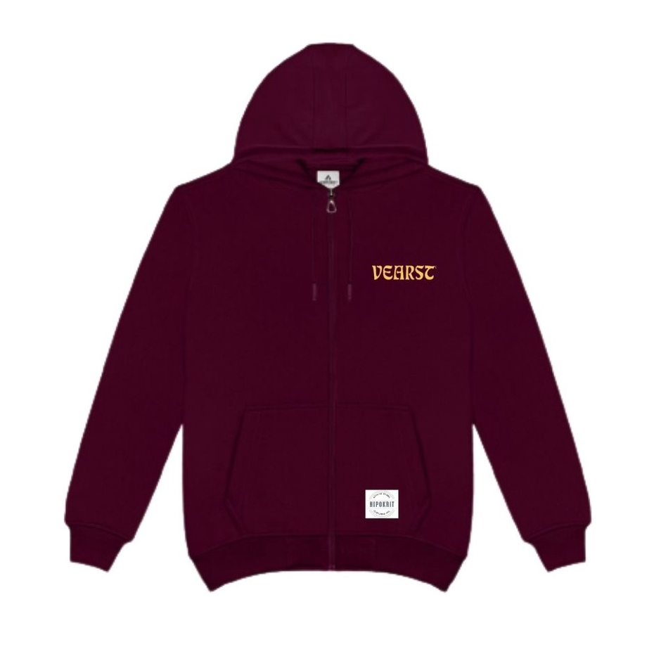 Vearst Zipper Hoodie Bold Maroon