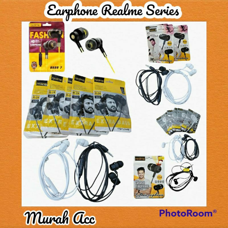 Earphone Headseat Handsfree Realme buds 7  R-31 R-21 R-33 R-24 R-34 R-24 R-50 Extra Bass