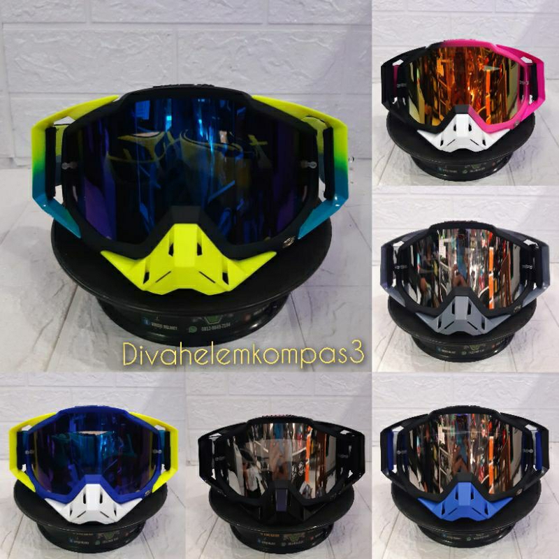 KACAMATA GOOGLE 100%|kacamata helm cross