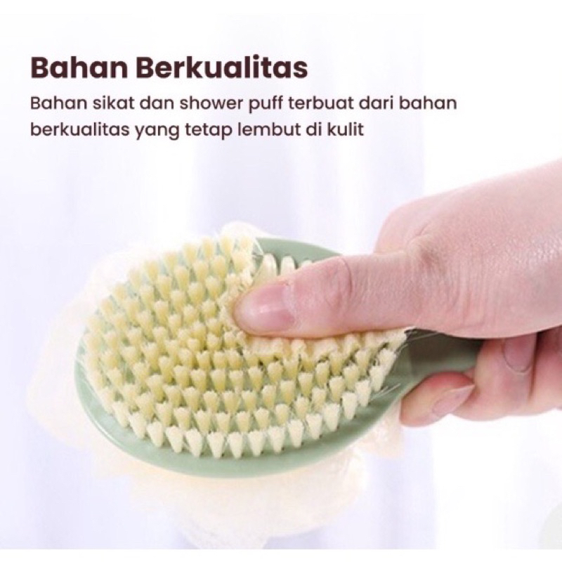 Sikat Punggung Shower Puff 2in1 PR114