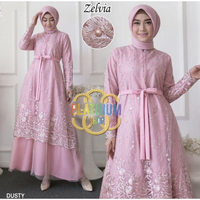 GAMIS TILE FULL BROKAT PESTA / GAMIS PESTA / GAMIS BRUKAT / GAMIS TILE / GAUN PESTA