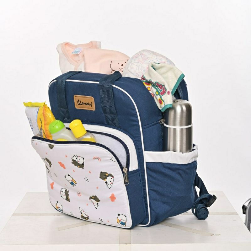Snobby tas ransel bayi medium saku print bearly series SBT 7374