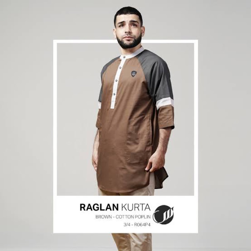 R064P samase kurta raglan brown