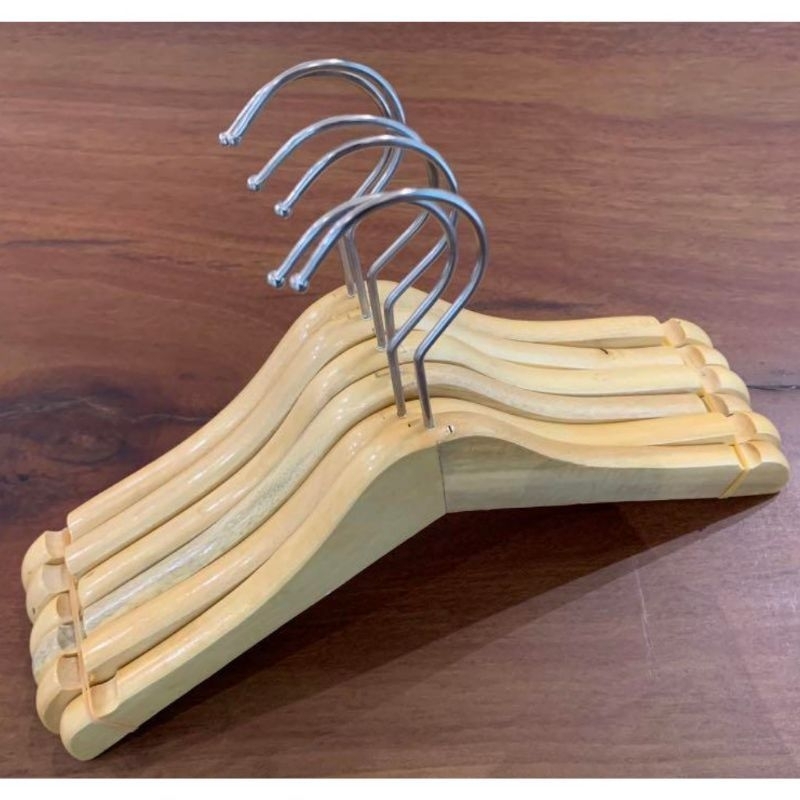 Hanger Kayu Anak PER LUSIN Hanger Anak Kayu Hanger Baju Anak Hanger Kayu Baju Anak Gantungan Baju An