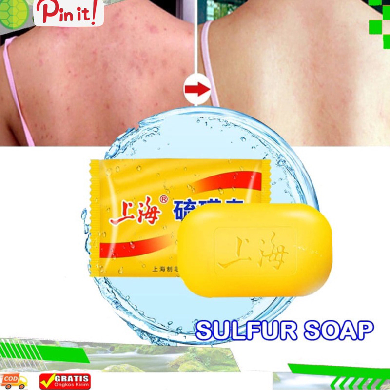 GRATIS ONGKIR {Instant COD Medan Termurah} SULFUR SOAP BEST SELLER SABUN MANDI BATANG ANTI BAKTERI SHANGHAI SURFUL SOAP ORIGINAL / SABUN MANDI BELERANG UNTUK GATAL JAMUR ALERGI SANGAT BAGUS UNTUK KESEHATAN KULIT