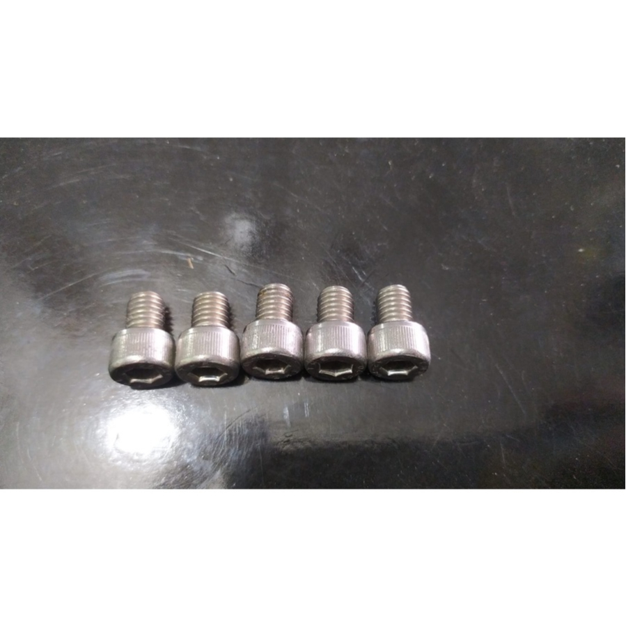Baut L stenlis stainless M8 Drat 12 panjang 1 2 3 4 5 6 L6