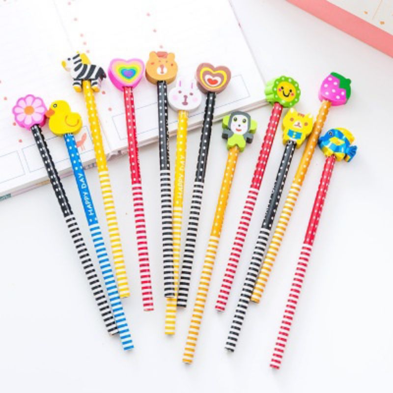 

Pensil Karakter + Penghapus Pensil Lucu Ada penghapus Pensil Fancy Pensil Unik Karakter Souvenir