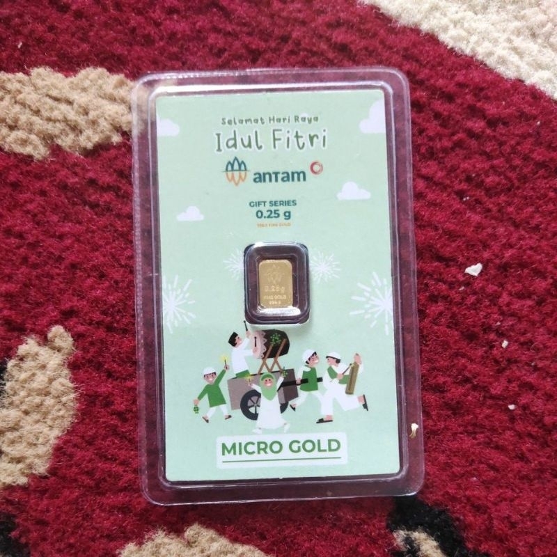 0.25 gr Micro Gold Antam hartadinata /Idul Fitri kado emas KITA
