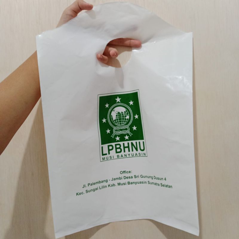 ( 100pcs ) sablon plastik pe gunung / plastik baju / kantong plastik / plastik sabon custom