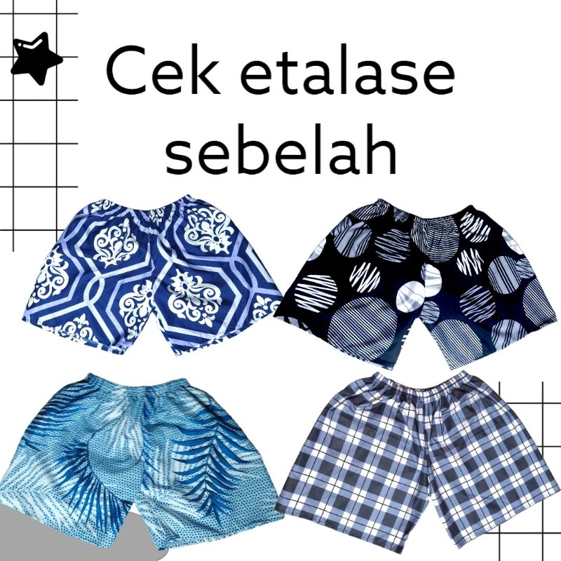 Celana pendek boxer santai dewasa pria wanita premium combed