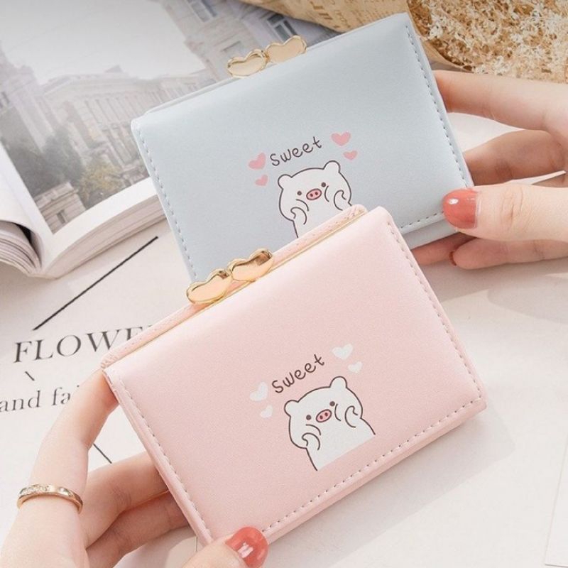 Dompet Wanita Cute Beauty SWEET Animal Pig Women Wallet Murah