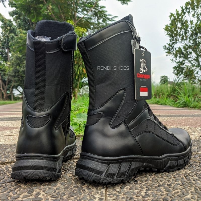 Sepatu pdl tni polri polpp security safety ujung besi tinggi 10inc