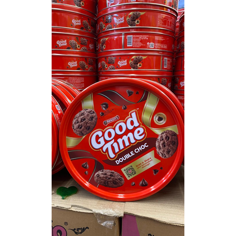 

Good Time Double Choc Arnotts kaleng besar 277g