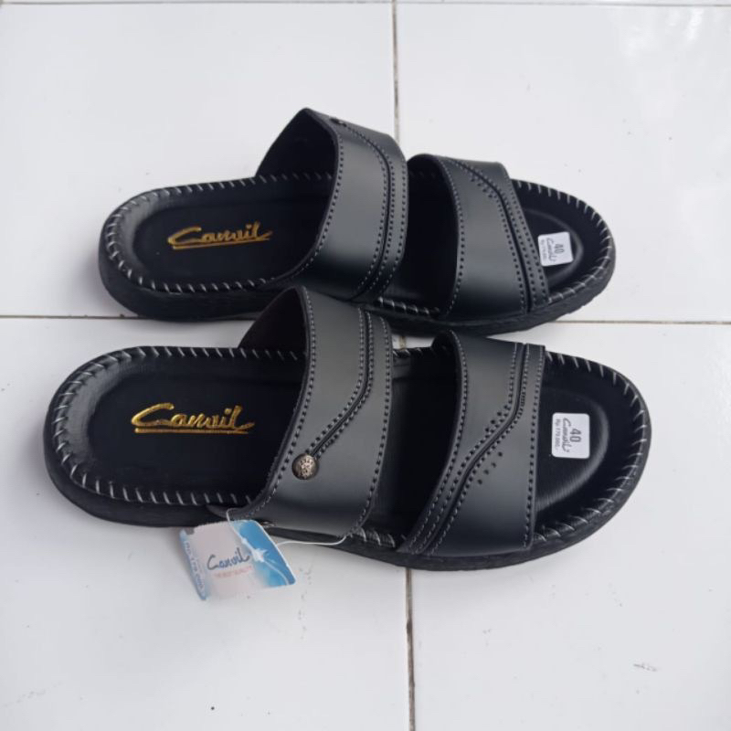 Sandal Kulit Pria / Sandal Slop / Sandal Jepit