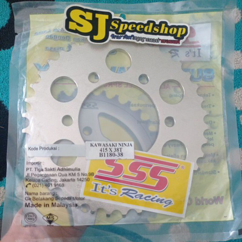 gir gear belakang ninja 2tak SSS UKURAN 415 X 38T NINJA R RR SS, GIR BELAKANG 415 NINJA 2TAK