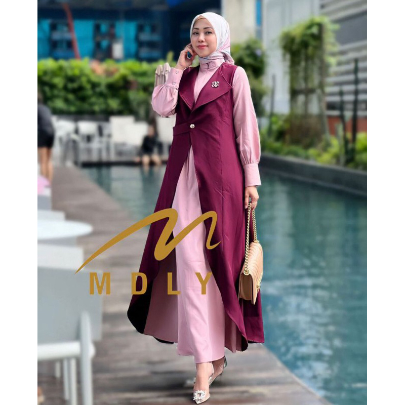 Baju Lebaran gamis dewasa Shenina dress by mdly gold