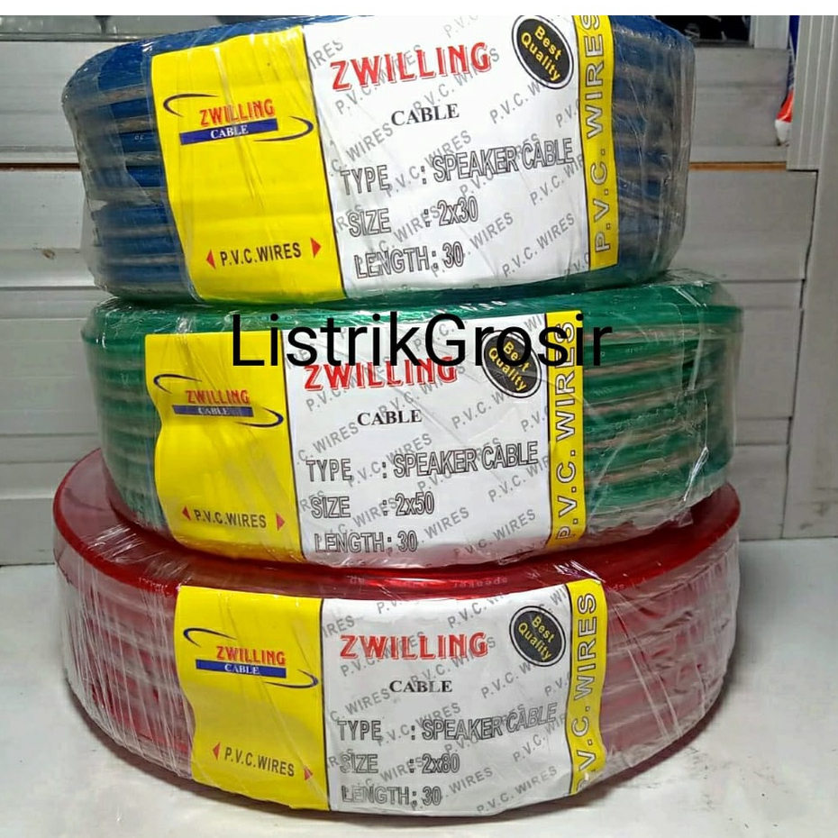 Kabel Monster Transparan Serabut Roll Pendek 2x30 2x50 2x80 Per Roll 30y 30Yard 30 Yard