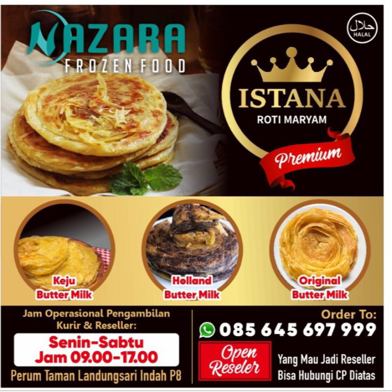 

Roti Maryam Istana || Frozen Food || Original Coklat Keju