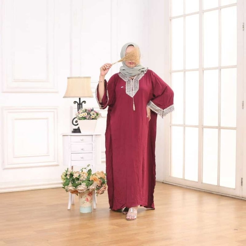 GAMIS RAYON POLOS LD 110 / KAFTAN POLOS / GAMIS POLOS BUSUI FRIENDLY / GAMIS RAYON POLOS MOTIF JUMBO