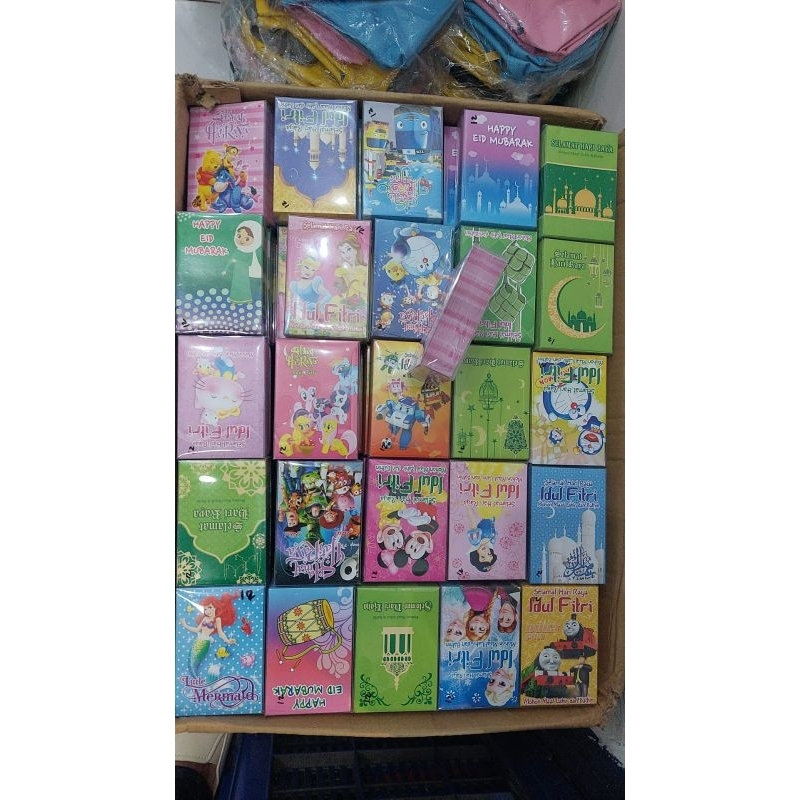 

Isi 50 Amplop Lebaran Wadah Mika Angpao Hari Raya Idul Fitri Gambar Lucu