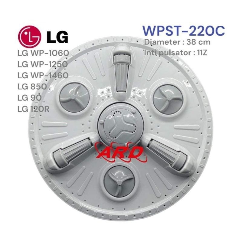PULSATOR MESIN CUCI LG  2BTABUNG DIAMETER 38CM WPST-220C