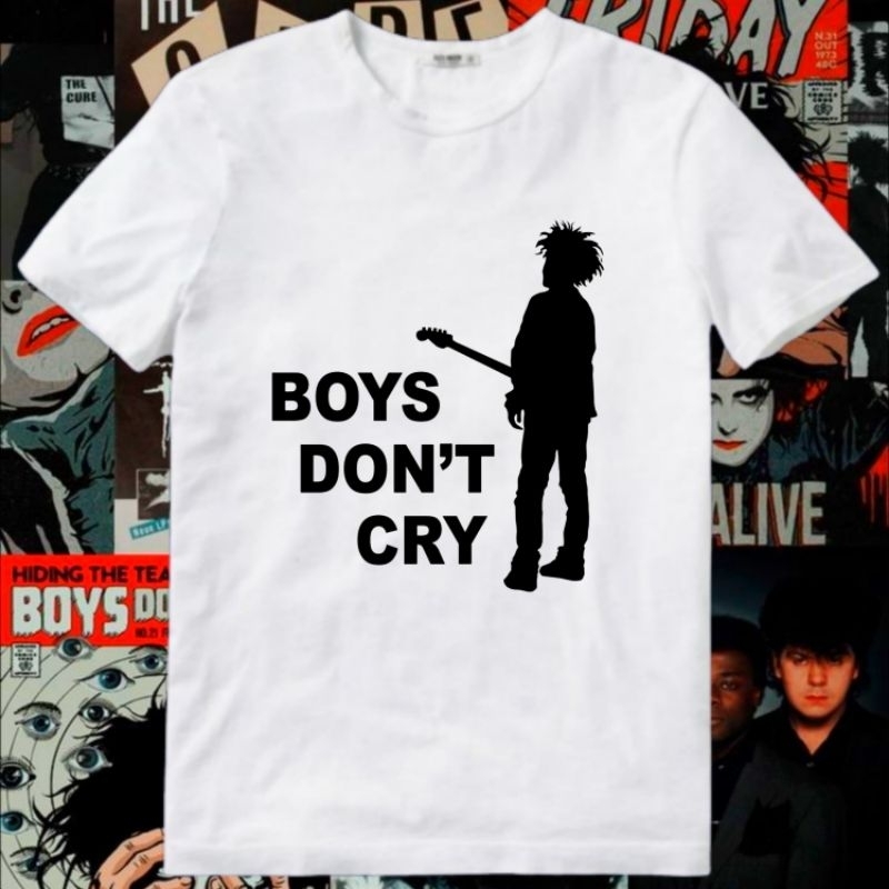 Baju Kaos Tshirt Pria Laki Cowok Cewek Unisex Band The Cure Boys Don't Cry Trilogy ParisbEntreat Exc
