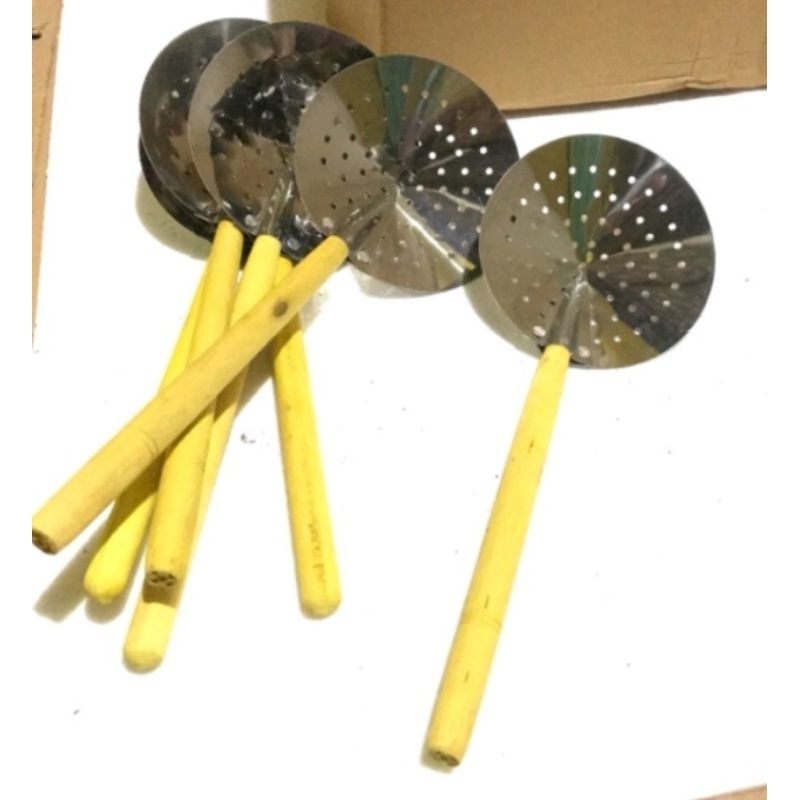 Serok Penggorengan/ Serok Kecil Gagang Kayu