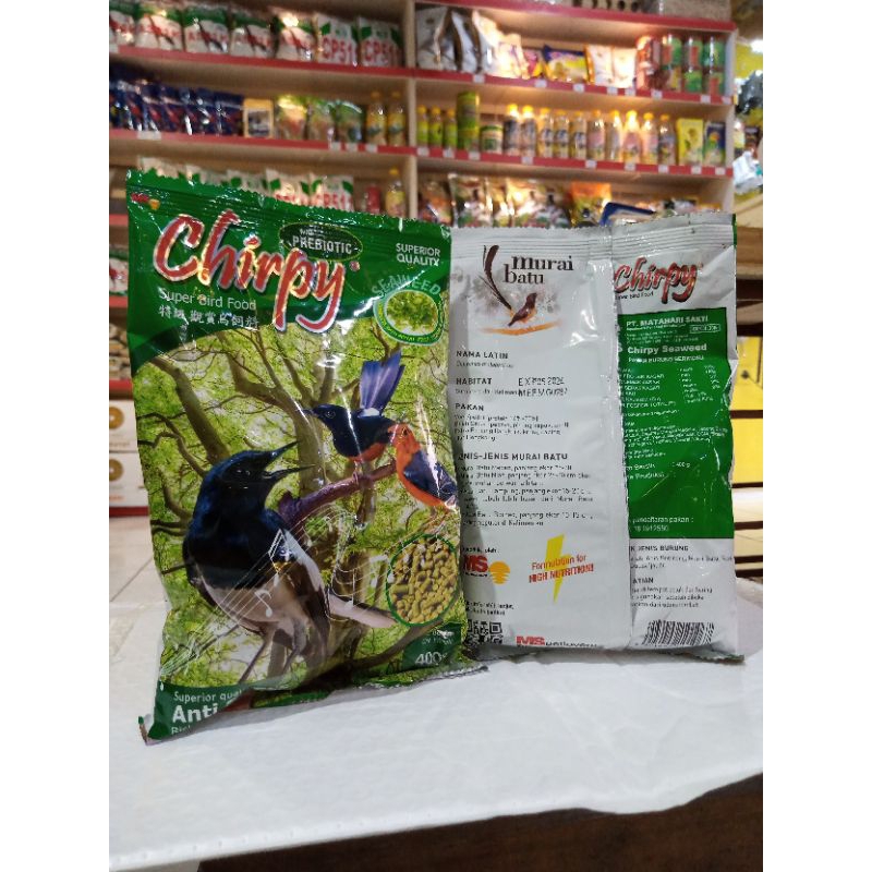 Pakan Burung CHIRPY SEAWEED VOER CHIRPY VOER BURUNG CHIRPY PAKAN CHIRPY