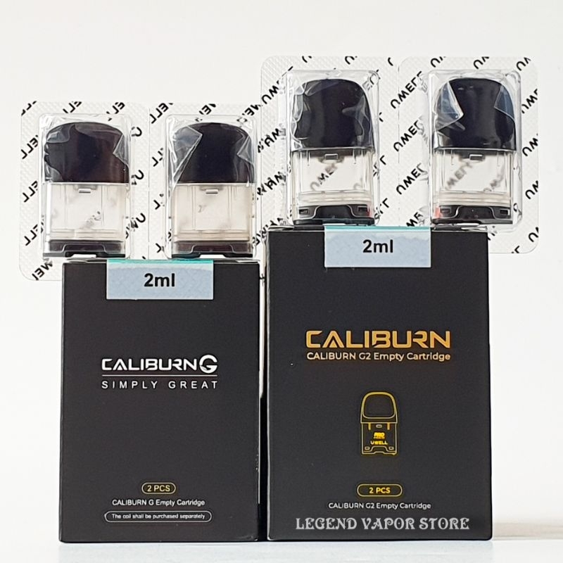 CARTRIDGE CALIBURN G / G2 / GK2 EMPTY CARTRIDGE AUTHENTIC By UWELL (HARGA SATUAN)